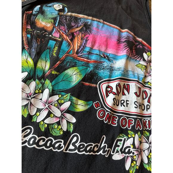 Vintage Ron Jon Surf Shop USA Made Single Stitched Faded Black XL Tank Top - Picture 6 of 8